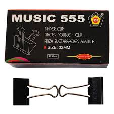 Music 555 Black 51 Mm Binder Clip, Packaging Size