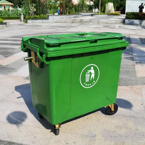 Green Nilkamal 660l Plastic Wheeled  Dustbin