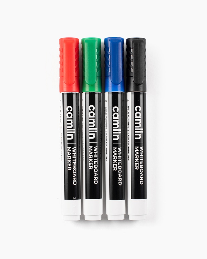 Camlin Whiteboard Markers Assorted Pouch Of 4 Shades